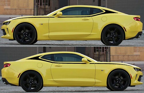 C-Pillar Upper Accent Pair Säule Vinylaufkleber für Chevrolet Camaro 2016-2018