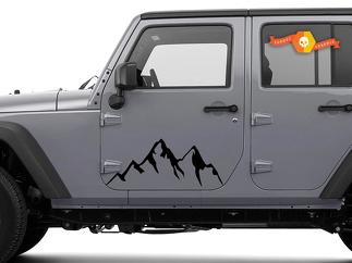 Berge Autozubehör Grafik Aufkleber Fahrzeugkarosserie Aufkleber für Jeep Subaru Toyota Tür Camper Wohnmobil LKW Anhänger Geländewagen benutzerdefinierte Naturszene