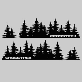 Subaru Crosstrek Baum Aufkleber benutzerdefinierte Vinyl Tür Grafik Wald Silhouette Baum Aufkleber