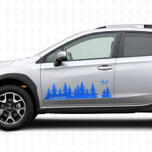 Forest Style Tür Vinyl Aufkleber Set für Subaru Crosstrek_2