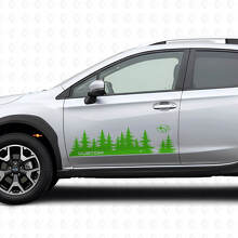 Forest Style Tür Vinyl Aufkleber Set für Subaru Crosstrek_3