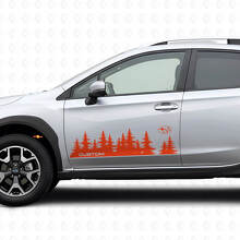 Forest Style Tür Vinyl Aufkleber Set für Subaru Crosstrek_4