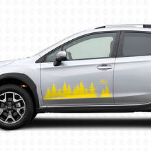 Forest Style Tür Vinyl Aufkleber Set für Subaru Crosstrek_5