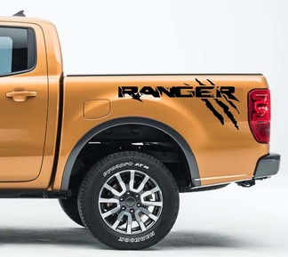 2 x Ford Ranger Seitenbett-Aufkleber, Grafik-Emblem-Logo