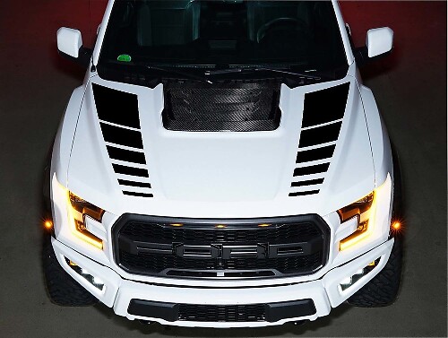 Doppelter Stroboskop-Haubenstreifen Vinyl-Aufkleber Kit für Musclecar F-150 SVT 2016-2018