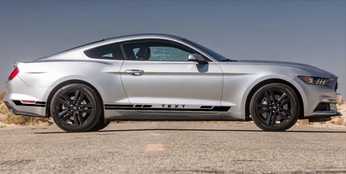 Benutzerdefinierte Seitenvinyl-Rennaufkleber Decals Haste Rocker Grafiken Streifen für Musclecar Musclecarmodel 2015-2020