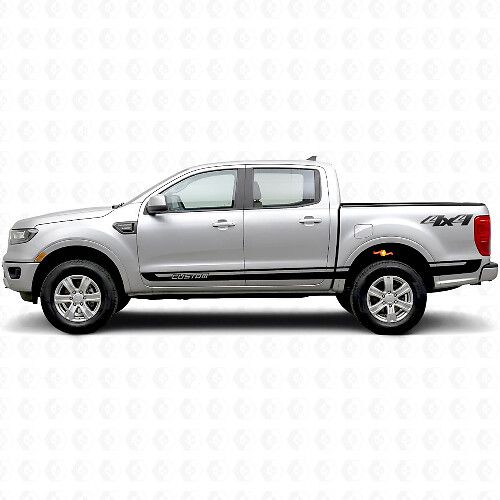 Individuelles 4x4 Seitenstreifen Vinyl-Aufkleber-Set für Musclecar Ranger Wildtrak