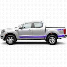 Individuelles 4x4 Seitenstreifen Vinyl-Aufkleber-Set für Musclecar Ranger Wildtrak_2
