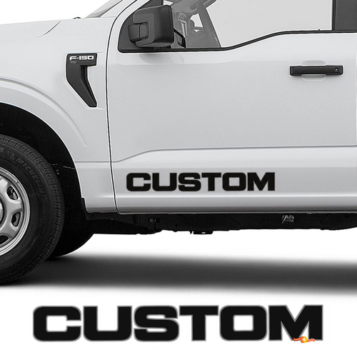Individuelle untere Türbuchstaben Vinylaufkleber Paar für Ford F-150 Shelby Super Snake