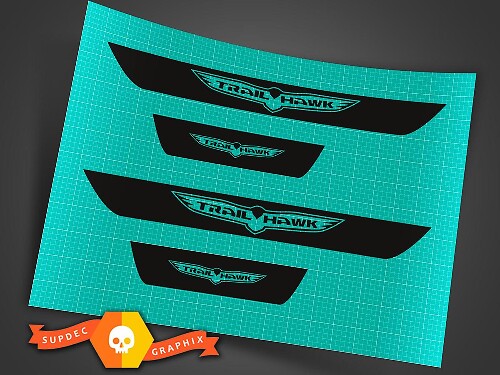 Trailhawk Style Türschweller Vinyl Aufkleber Set für Jeep Trailhawk 2014-2017