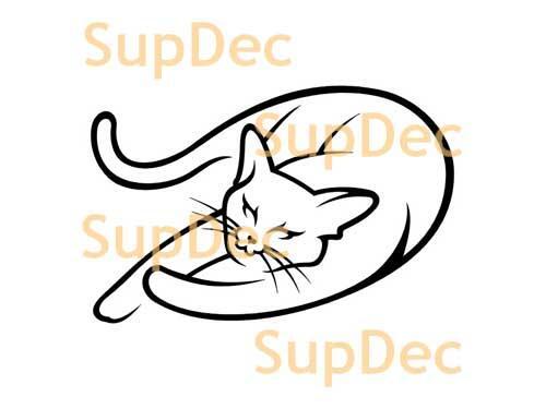 Katze Vinyl Kunst Wand Fenster Badezimmer Aufkleber Aufkleber abnehmbar #7
