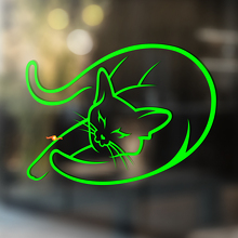 Lying Cat Universeller Aufkleber aus Vinyl_3