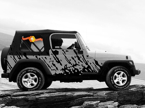 Schlamm-Spritzer Seiten-Vinyl-Aufkleber für Jeep Wrangler 1999-2006