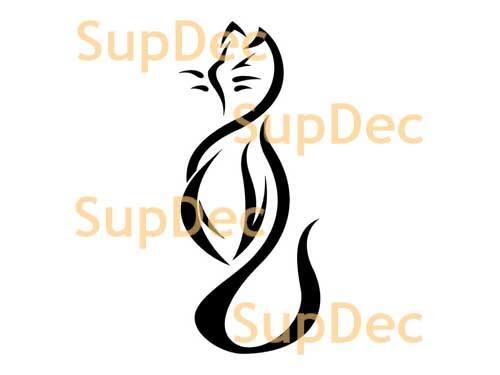 Katze Vinyl Kunst Wand Fenster Badezimmer Aufkleber Aufkleber abnehmbar #8
