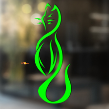 Auf glatten Linien stilvoller universeller Vinylaufkleber Katze_3
