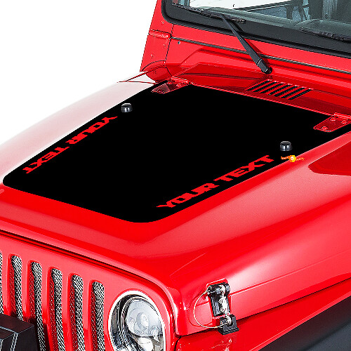 Individuell gestalteter Blackout-Stil Motorhauben Vinyl-Aufkleber für Jeep Wrangler 1999-2006