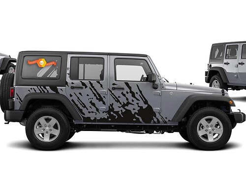 Schmutzspritzschutz Seitenaufkleber Folienaufkleber für Jeep Wrangler 2007-2016