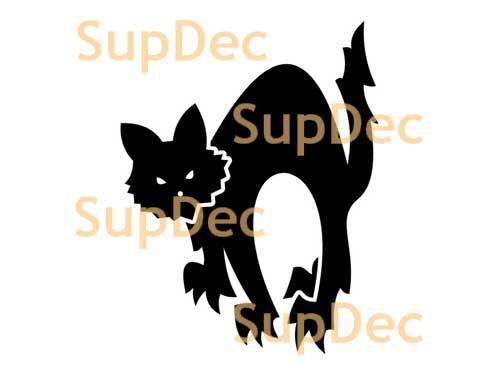 Katzen-Vinyl-Kunst-Wandfensteraufkleber für das Badezimmer, abnehmbar #10
