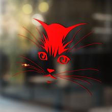 Niedlicher Katzenkopf Universeller Vinyl-Aufkleber_2