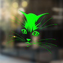 Niedlicher Katzenkopf Universeller Vinyl-Aufkleber_3