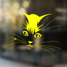 Niedlicher Katzenkopf Universeller Vinyl-Aufkleber_4