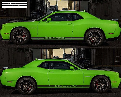 Mopar Stil Streifen Seiten Vinyl Aufkleber für Dodge Challenger 2009-2018