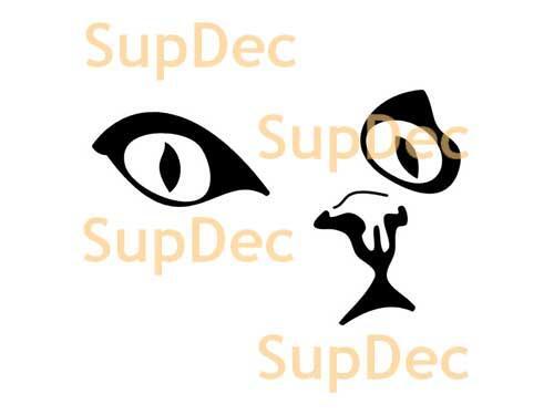 Katzen-Vinyl-Kunst-Wandfensteraufkleber für das Badezimmer, abnehmbar #12
