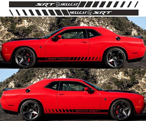 2x Seiten Rally Vinyl Aufkleber Sticker 5 für Dodge Challenger