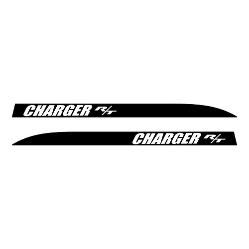 Dodge Charger R/T vorgeschnittene hintere Viertelstreifen-Aufkleber-Set 2006 2007 2008 2009 2010
