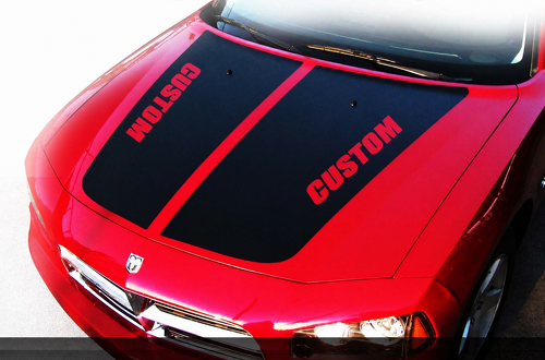 CUSTOM Twin Panel Streifen Motorhaube Vinylaufkleber für Dodge Charger 2006-2010