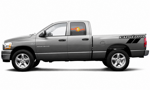 custom Triple Slash Bedside Pair Ladeflächenseite Vinylaufkleber für Dodge Ram 1500