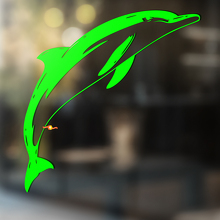 Springender Delfin Silhouette Universeller Vinyl-Aufkleber_2