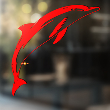 Springender Delfin Silhouette Universeller Vinyl-Aufkleber_3