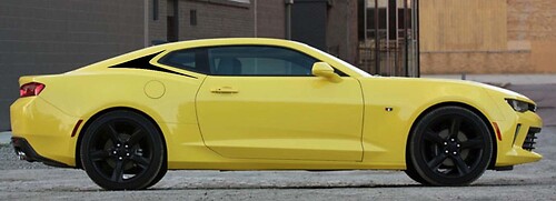 2X C-Säulen-Akzent-Vinyl-Grafikaufkleber, Streifen für Camaro 2016–2018
