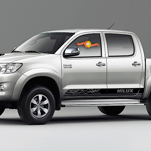 Geometrische Stil Markierte Streifen Seiten Vinyl-Aufkleber für Toyota Hilux
