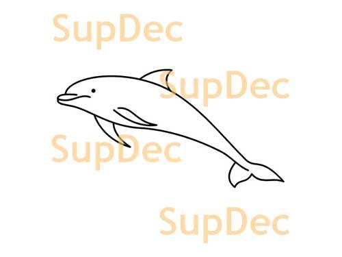 Delfin-Vinylkunst-Wand-Fenster-Badezimmer-Aufkleber-Aufkleber Nr. 5
