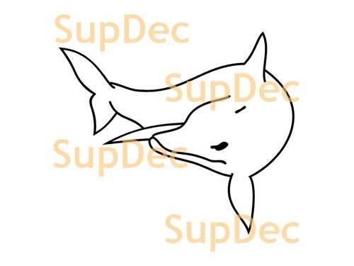 Delphin Vinyl Kunst Wand Fenster Badezimmer Aufkleber Aufkleber #6
