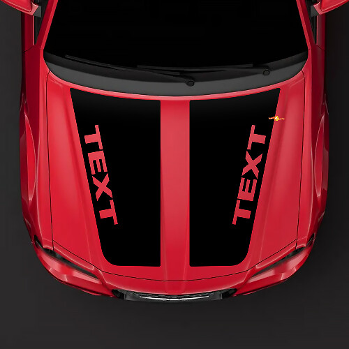 2005–2010 Chrysler 300C SRT-8 HEMI-Stil-Motorhaubenaufkleber, vorgestanzt, verdunkelnd
