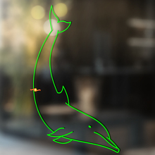 Diving Dolphin Outline Universeller Vinyl-Aufkleber_3