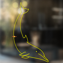 Diving Dolphin Outline Universeller Vinyl-Aufkleber_4