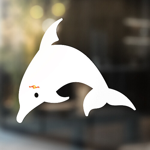Taucherdelphin-Silhouette Universeller Vinylaufkleber