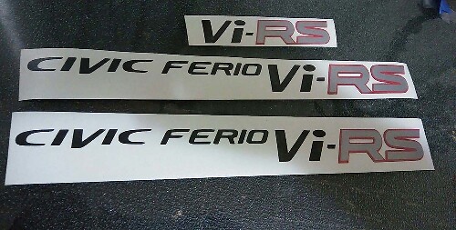 Civic Ferio Vi-RS Seiten Vinyl Aufkleber Set Für Honda