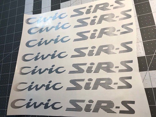 Civic SiR-S JDM Stil Vinyl-Aufkleber für Honda Civic EG