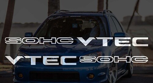 SOHC VTEC Vinyl-Aufkleber für Honda Civic