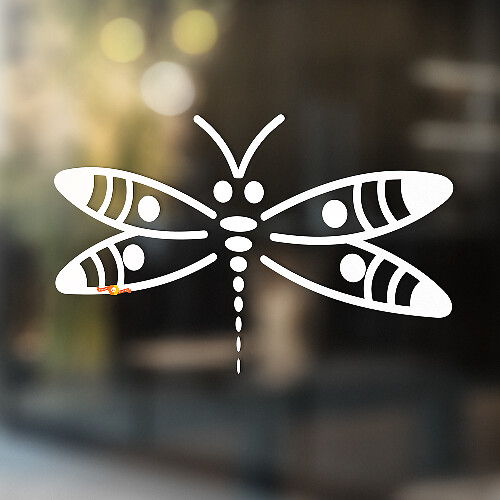 Dragonfly Silhouette Universeller Vinyl-Aufkleber