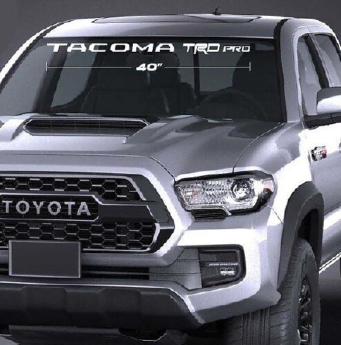 Tacoma TRD Pro Windschutzscheibenbanner Vinylaufkleber für Toyota Tacoma