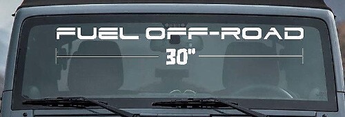 Fuel Off-Road Style Windschutzscheiben-Vinyl-Aufkleber für Trucks und SUVs