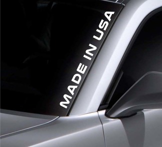 Hergestellt in den USA, Windschutzscheiben-Aufkleber, Vinyl, Fensteraufkleber, Autoaufkleber, passend für Ford Mustang