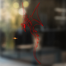 Drachen-Vinyl-Kunst-Wandfenster-Badezimmeraufkleber Decal #1
_2
