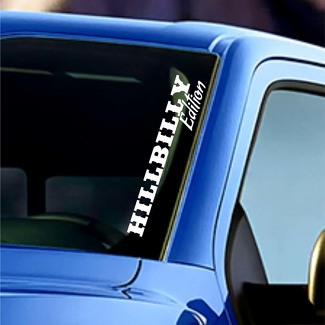 Hillbilly Edition Windschutzscheibe Banner Vinyl Aufkleber Aufkleber Aufkleber für Ford F150 Jeep